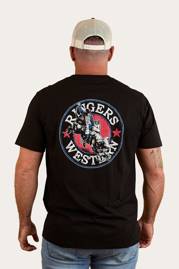 Ringers Western - Mens - Bucking Bull Loose Tee - Black