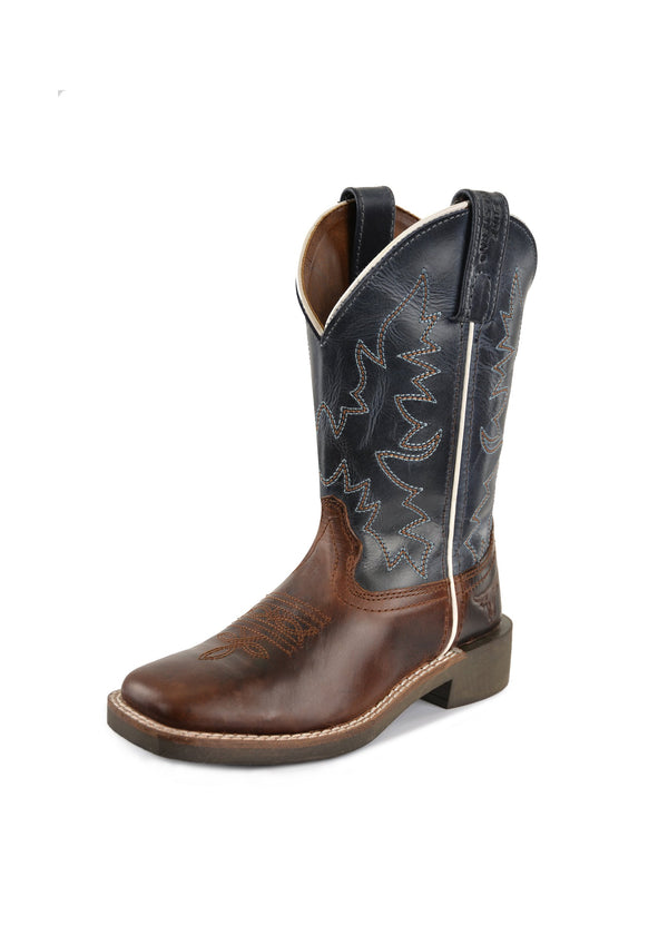 Pure Western - Children - High Top Boot (C) - Nash ~ Dark Br/Navy