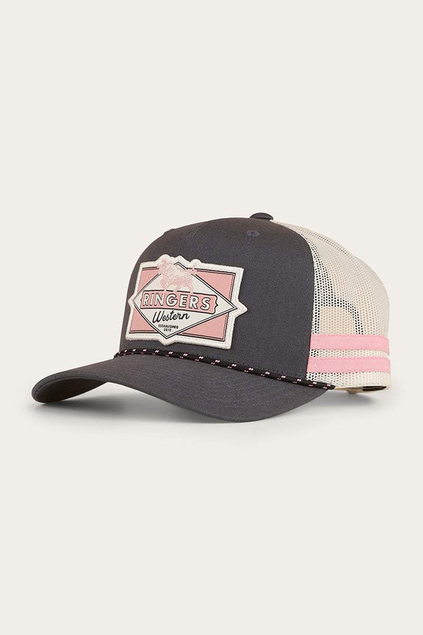 Ringers Western - Cap - Trucker - Hometown -Charcoal/Rosey