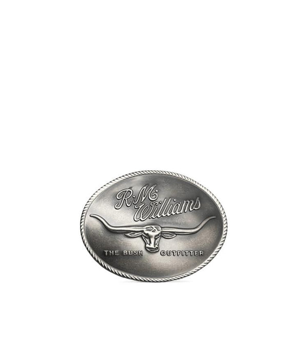 R.M.Williams - RMW Logo Buckle - Antique Silver