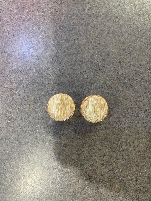 Paisley May - PMB Cowhide Stud - Rose Gold - 20mm