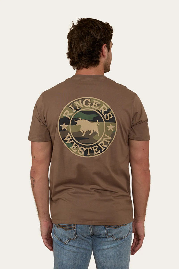 Ringers Western - Signature Bull Loose Tee - Mushroom/Camo