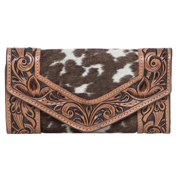The Design Edge - Cowhide Tooled Cuba Wallet - Brown