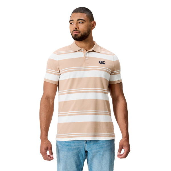 Canterbury - Mens - Engineered Stripe Polo - Warm Taupe