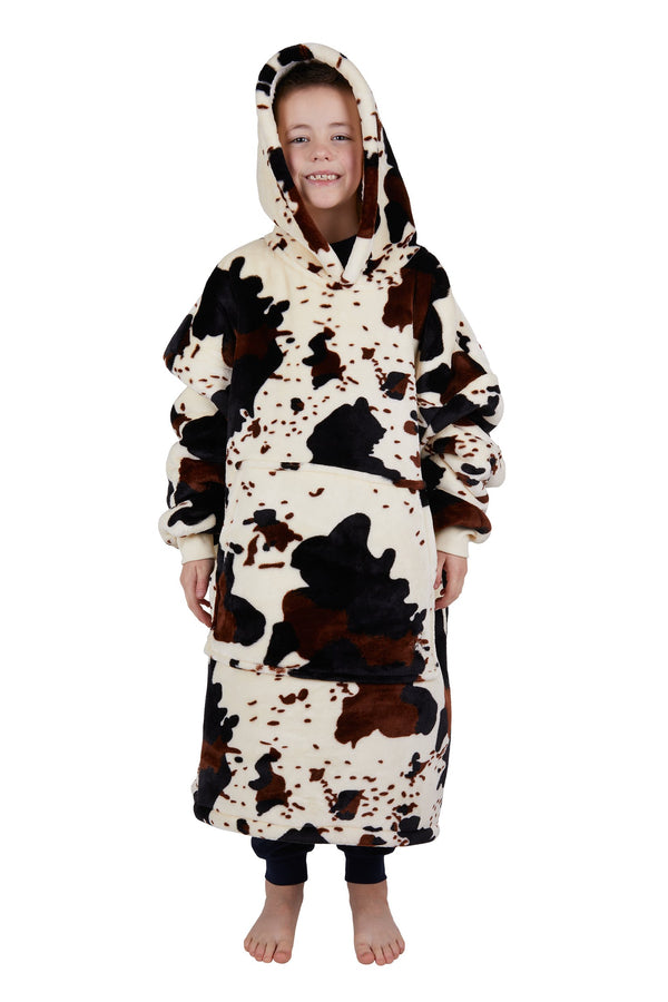 Pure Western - Snuggle Hoodie Cow - Kids ~ Cow Print