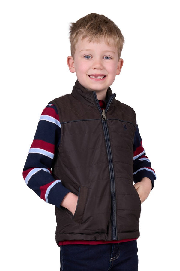 Thomas Cook - Kids - Nathan Reversible Vest ~ Dark Brown/Navy