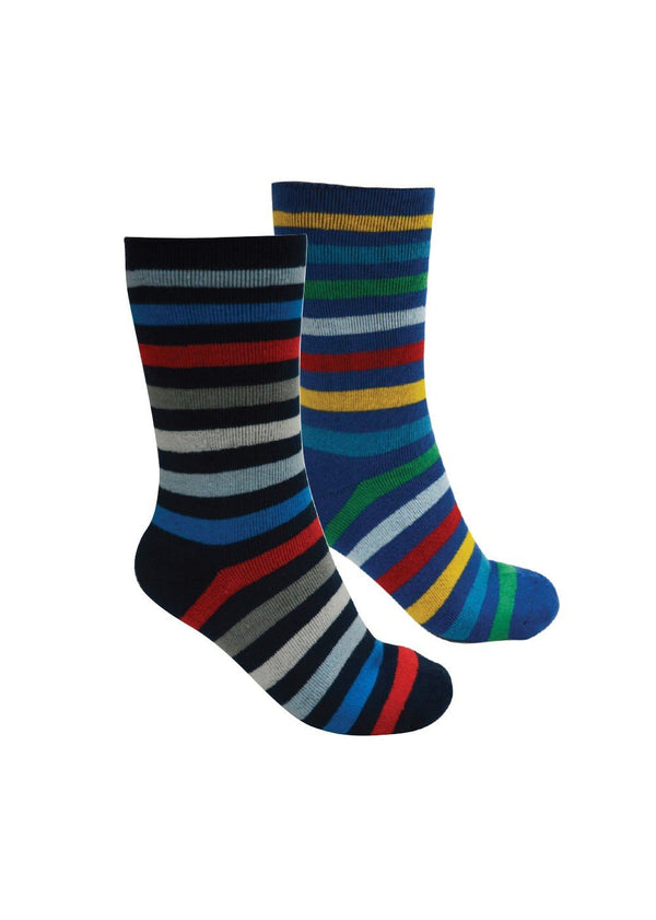 Thomas Cook - Kids - Thermal Socks - Kids ~ Blue/Navy Stripe