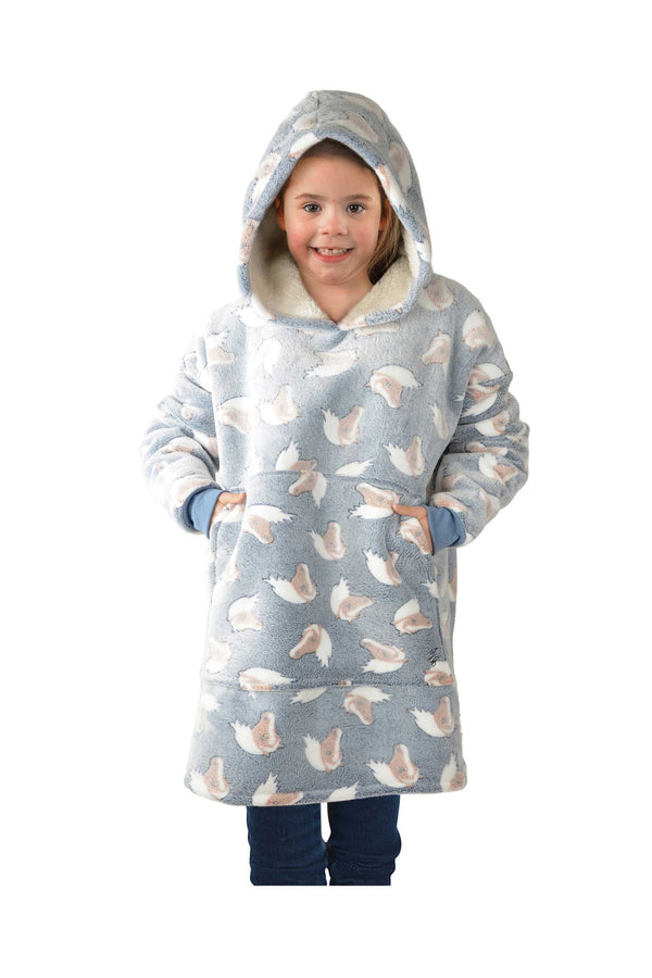 Thomas Cook - Snuggle Hoodie Horse - Kids ~ Grey/Blue