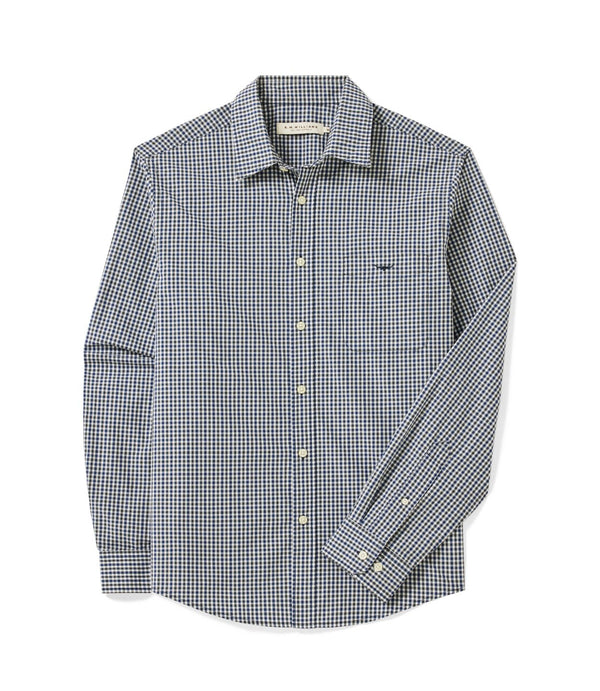 R.M.Williams - Mens - Classic L/S Poplin Check Shirt -Nav/Char