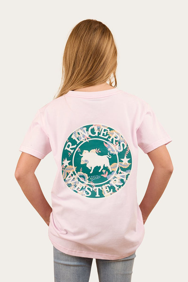 Ringers Western - Kids - Signature Bull Classic Tee~ Pink/Floral