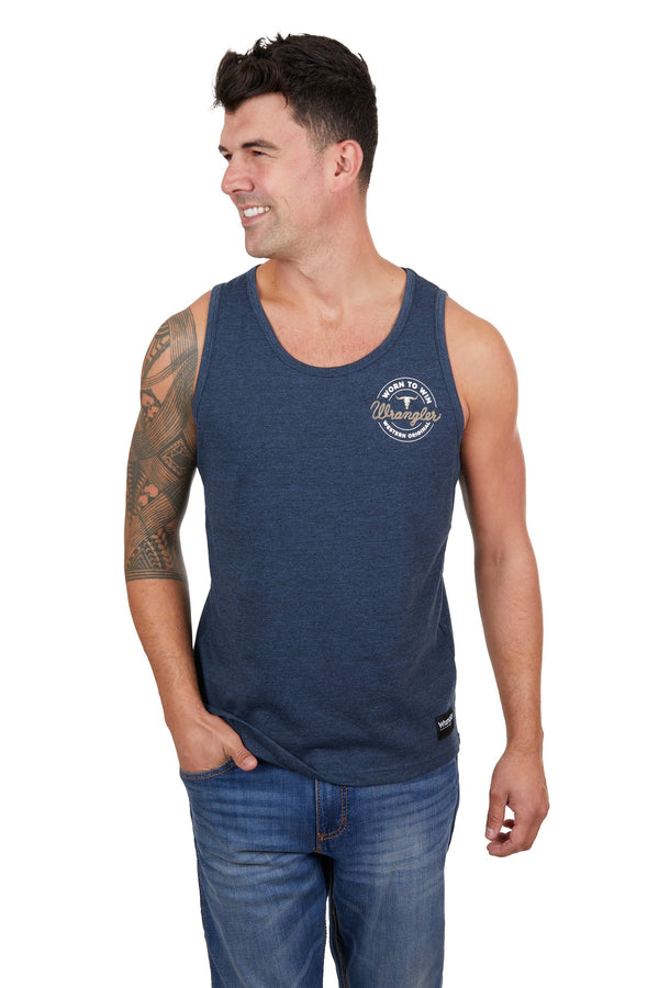 Wrangler - Mens - Zane Singlet - Navy Marle