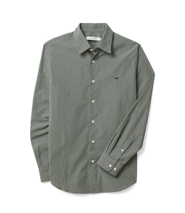 R.M.Williams - Mens - Parkes Regular Poplin Shirt - Sage/Navy