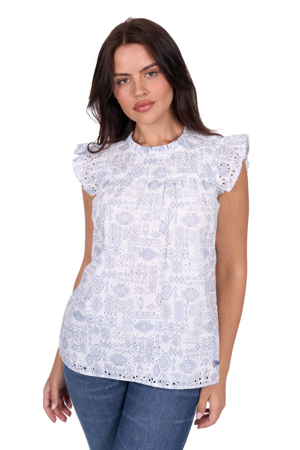 Wrangler - Womens - Harlow Blouse - Blue