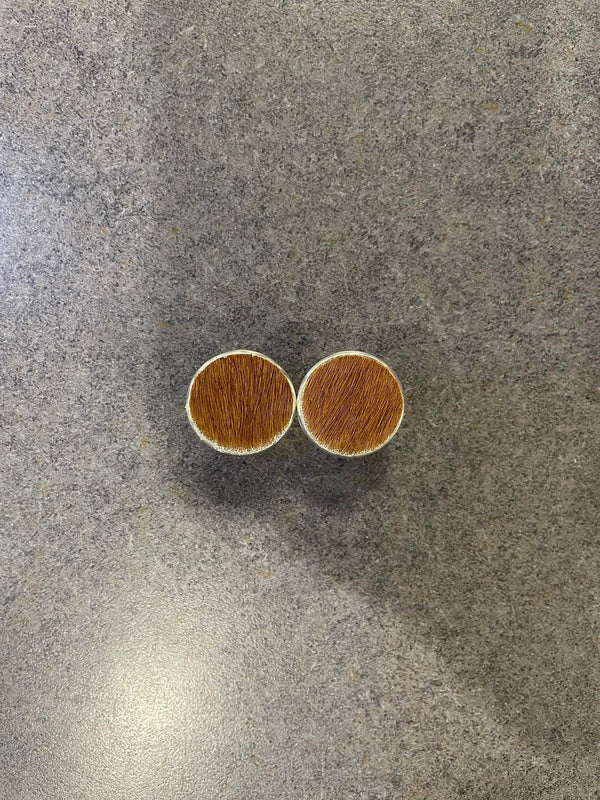 Paisley May - PMB Cowhide Stud - Silver - 20mm