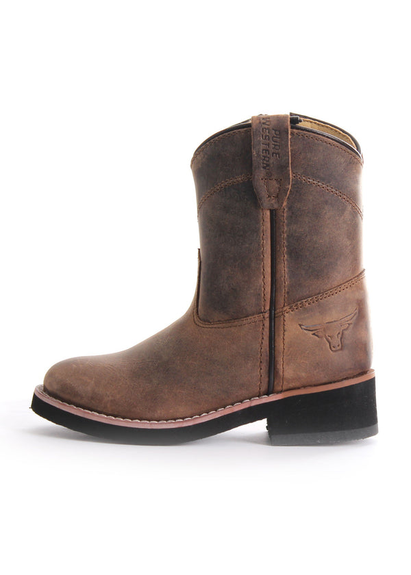 Pure Western - Toddler - High Top Boot (T) - Cooper ~ Brown