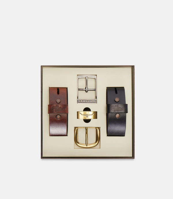 R.M.Williams - 1 1/2" Belt Gift Set - Mid Brown