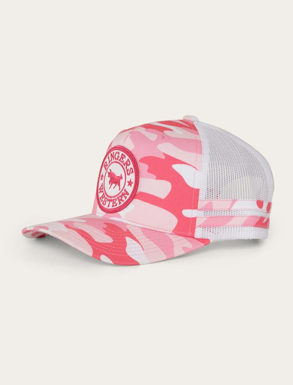 Ringers Western - Kids - Cap - Trucker - McCoy ~ Pink Camo