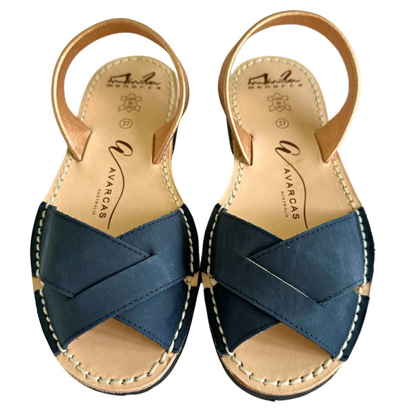 Avarcas Australia - Avarca - Crossover - Navy & Rose Gold