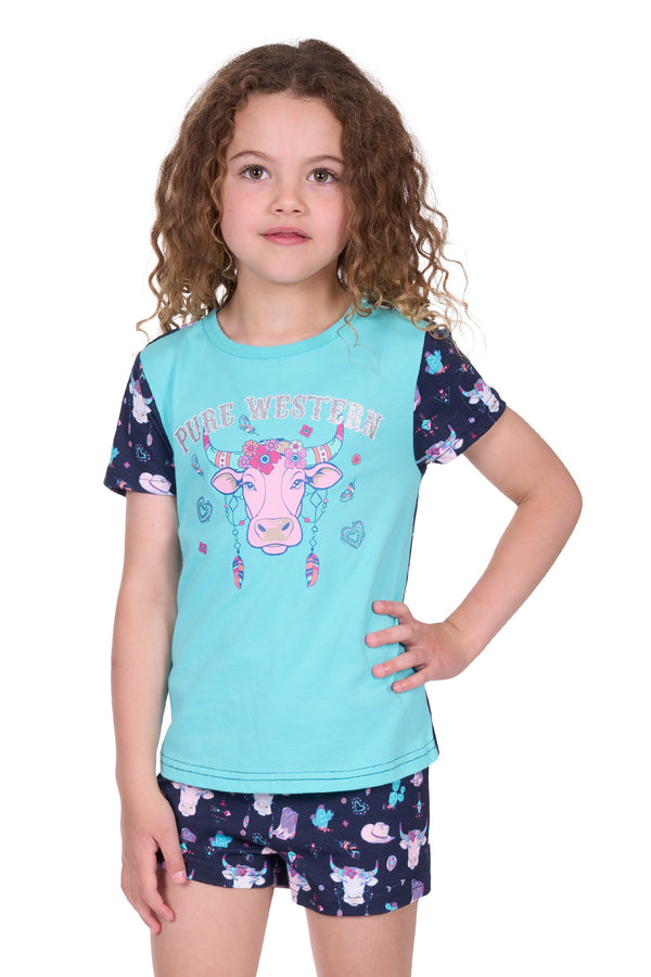 Pure Western - Kids - Cowgirl PJ's ~ Navy/Aqua