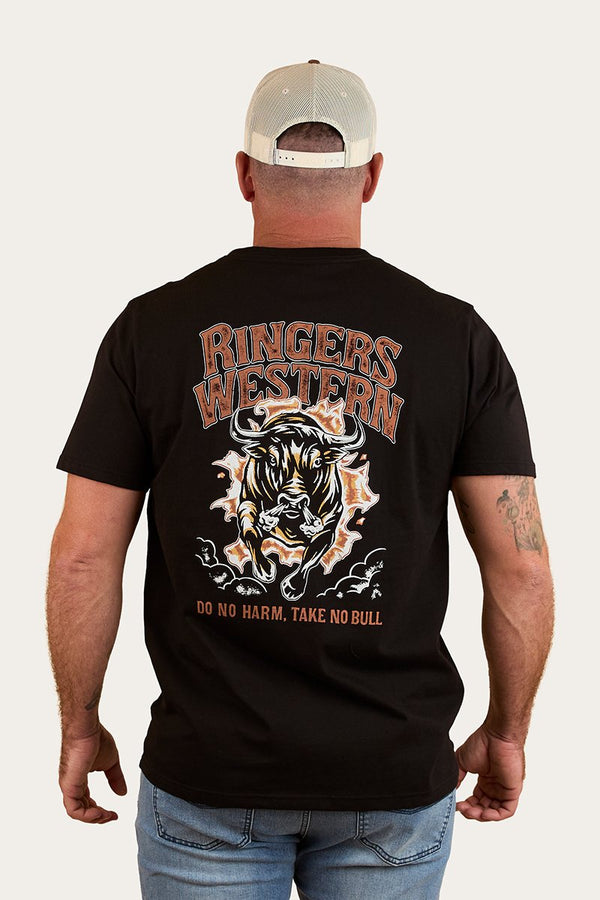 Ringers Western - Mens - Do No Harm Take No Bull Loose Tee -Black