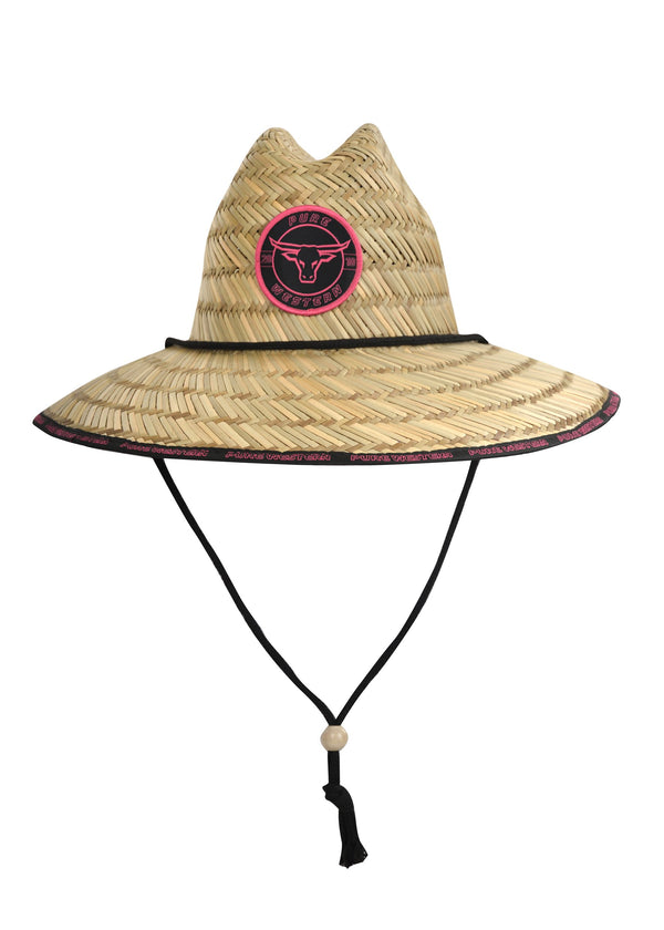 Pure Western - Straw Rodeo Print Hat (Kids) - Fuschia