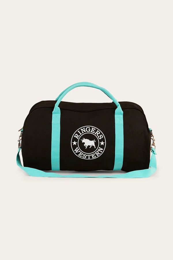 Ringers Western - Gundagai Duffle Bag - Black/Turquoise