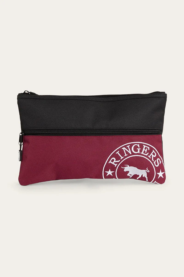 Ringers Western - Spencer Pencil Case - Burgundy/Black