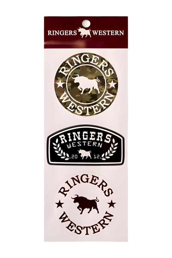 Ringers Western - Logo Sticker (3 Pack) - Camo