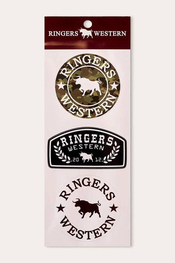 Ringers Western - Logo Sticker (3 Pack) - Camo
