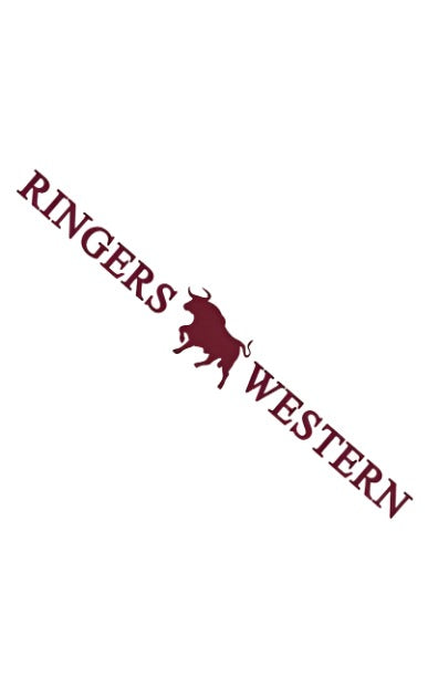 Ringers Western - Long Die Cut Sticker (Large) - Burgundy