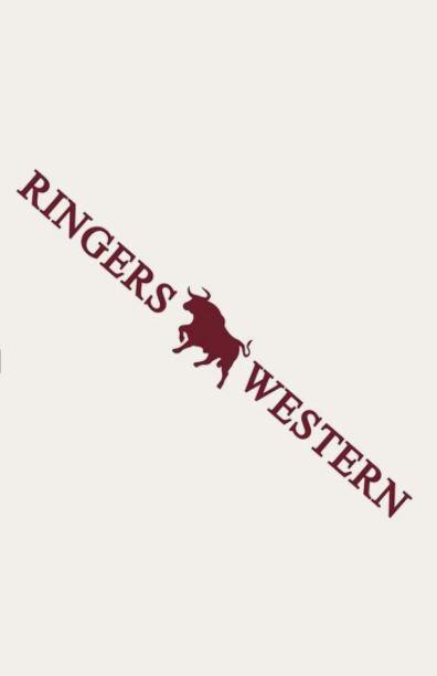 Ringers Western - Long Die Cut Sticker (Large) - Burgundy