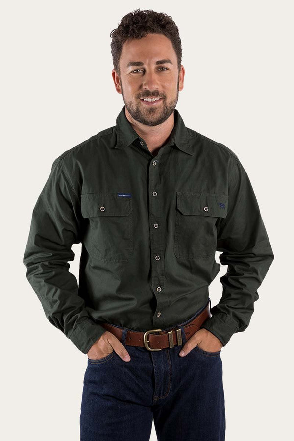 Ringers Western - Mens - King River Full Button Shirt - CargKhaki