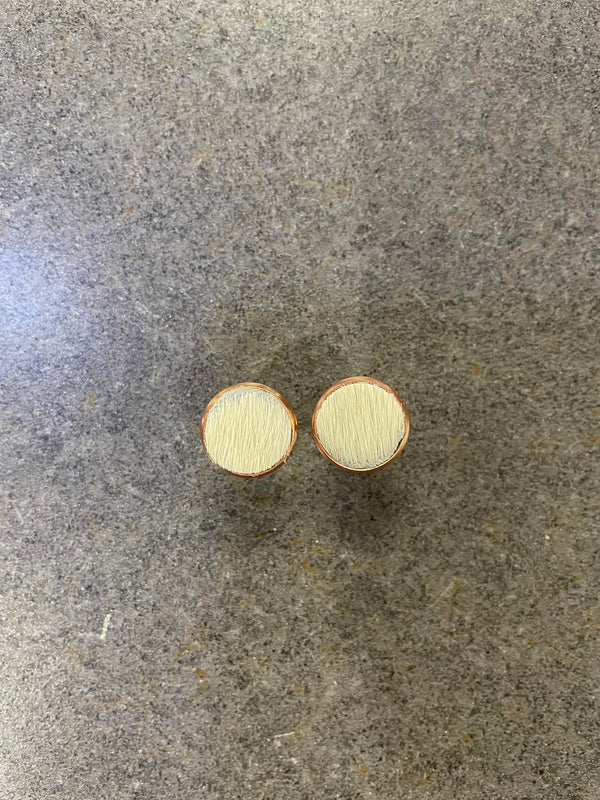 Paisley May - PMB Cowhide Stud - Rose Gold - 12mm