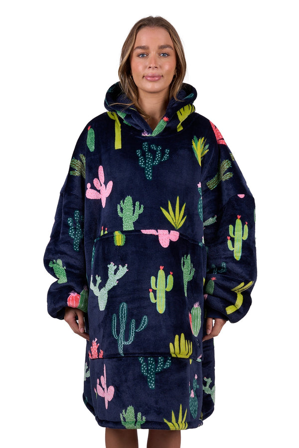 Pure Western - Snuggle Hoodie Cactus - Adult - Navy