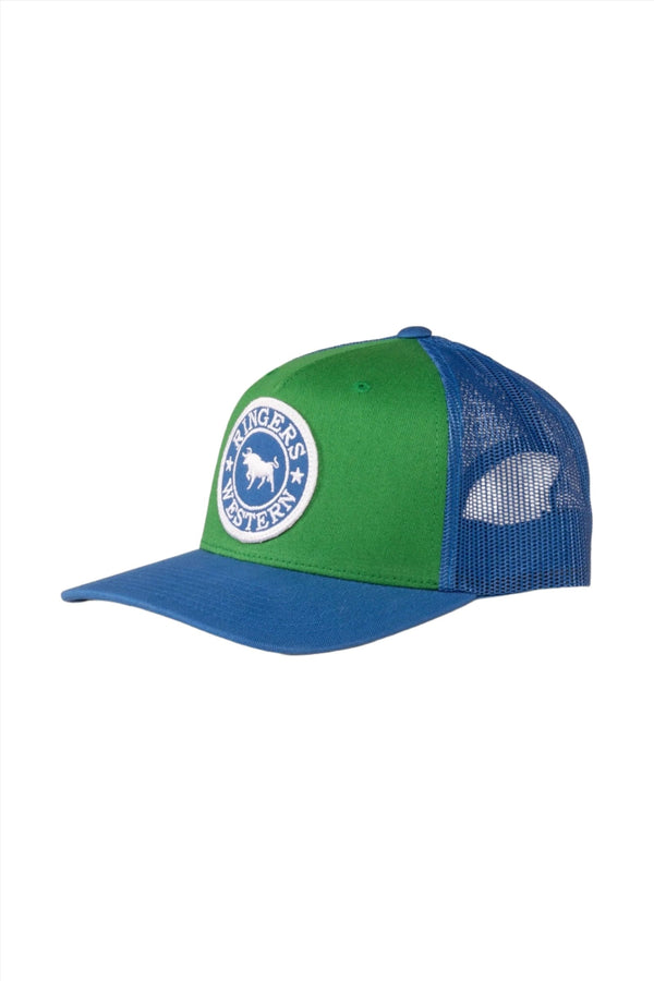 Ringers Western - Kids - Cap - Trucker ~ Green/Royal Blue