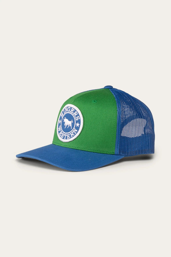 Ringers Western - Kids - Cap - Trucker ~ Green/Royal Blue