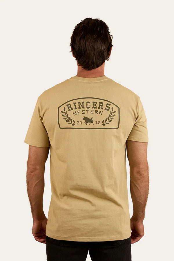 Ringers Western - Mens - Wheatbelt StockFit Tee -PaleOlive/MilGrn