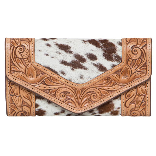 The Design Edge - Cowhide Tooled Cuba Wallet - Tan