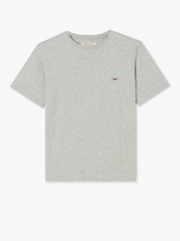 R.M.Williams - Parson T-Shirt - Grey Marle/Chestnut