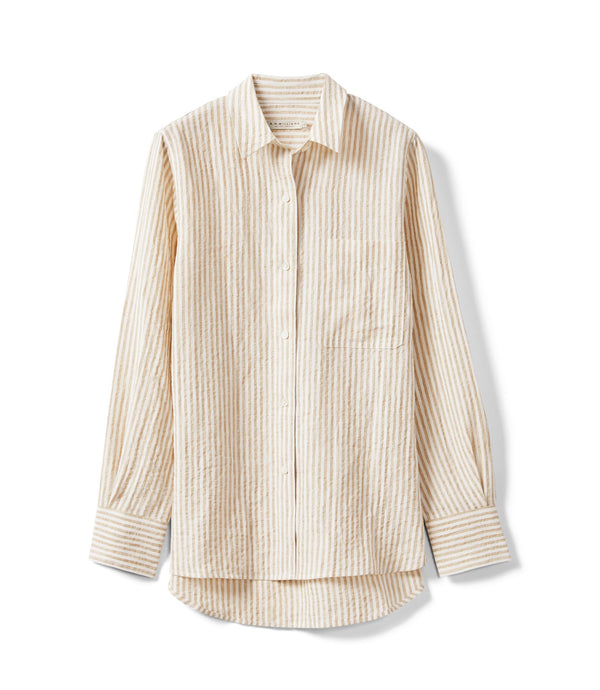 R.M.Williams - Crispin L/S Shirt - Sepia Tint/White