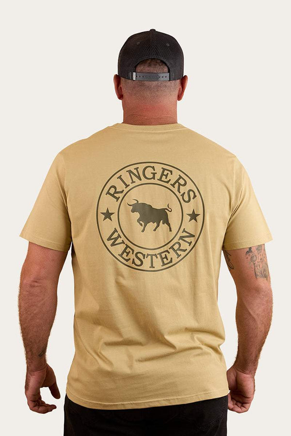 Ringers Western - Mens - Signature Bull Loose Tee-PaleOliv/MilGrn