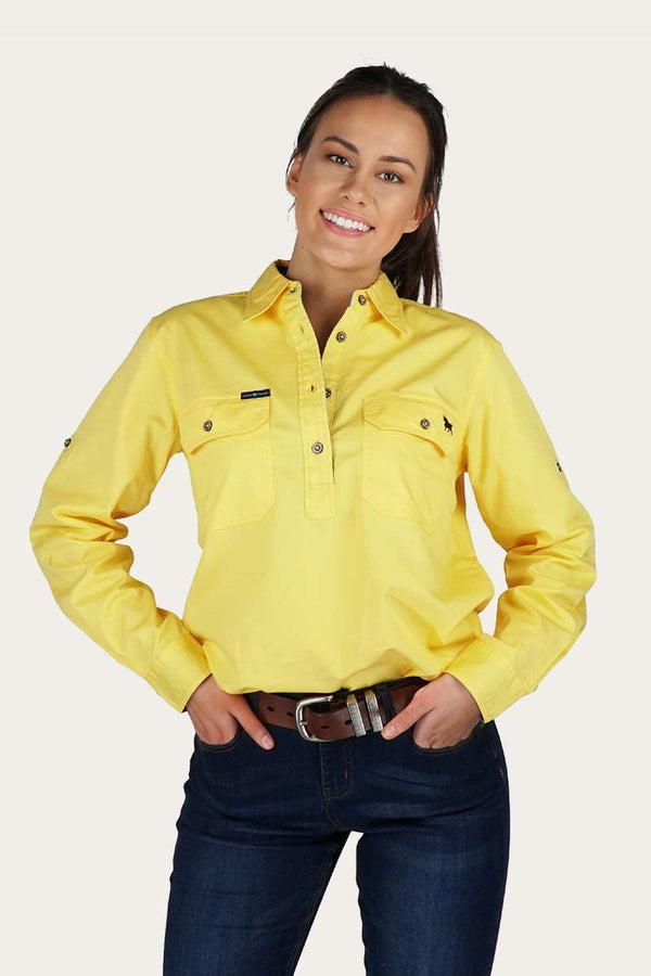 Ringers Western - Pentecost Half Button Shirt - Lemon