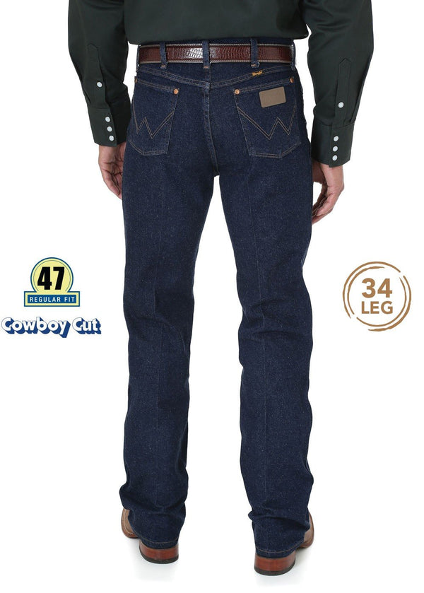 Wrangler - Mens - Regular Fit Stretch Jean - Navy - 34 leg