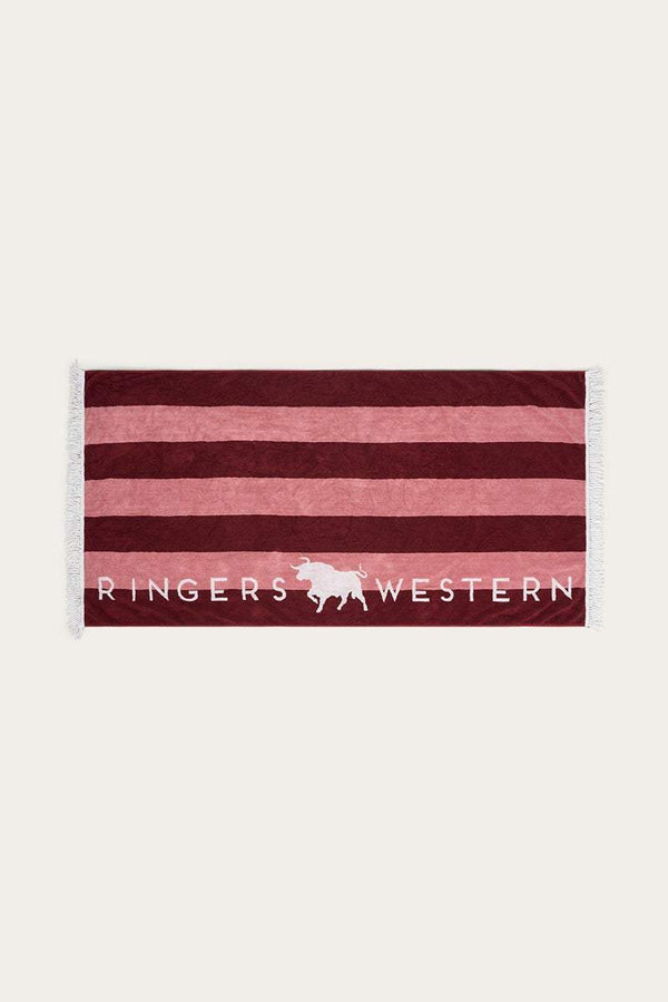 Ringers Western - Towel - RW Freshwater - Burg/Dusty Rose