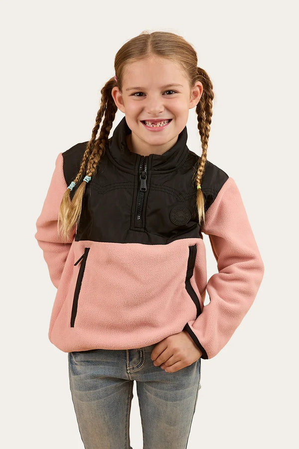 Ringers Western - Kids - Winton 1/4 Zip Neck Fleece - Dusty Pink
