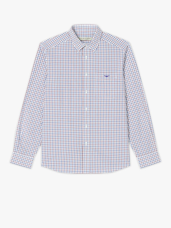 R.M.Williams - Collins Check Shirt - Navy/Burgundy/Whit