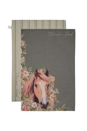 Thomas Cook - Tea Towels - Horse - Sage