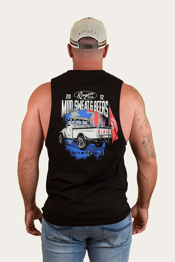 Ringers Western - Mens - Mud Sweat Beers Muscle Tank - Black
