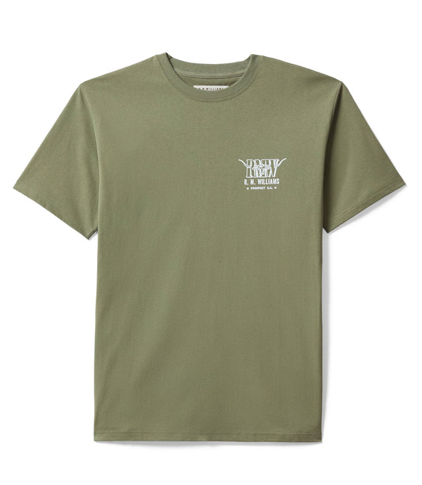 R.M.Williams - Mens - Prospect T-Shirt - Dark Olive/Olive