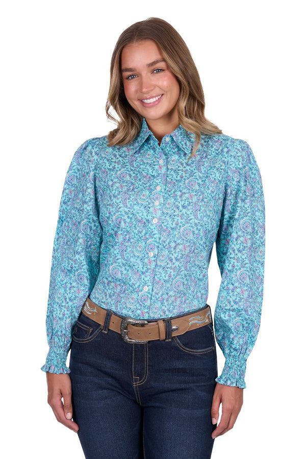 Pure Western - Womens - Riley Shirt - Turquoise